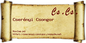 Cserényi Csongor névjegykártya