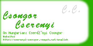 csongor cserenyi business card